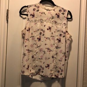 Ann Taylor Factory white multi color blouse